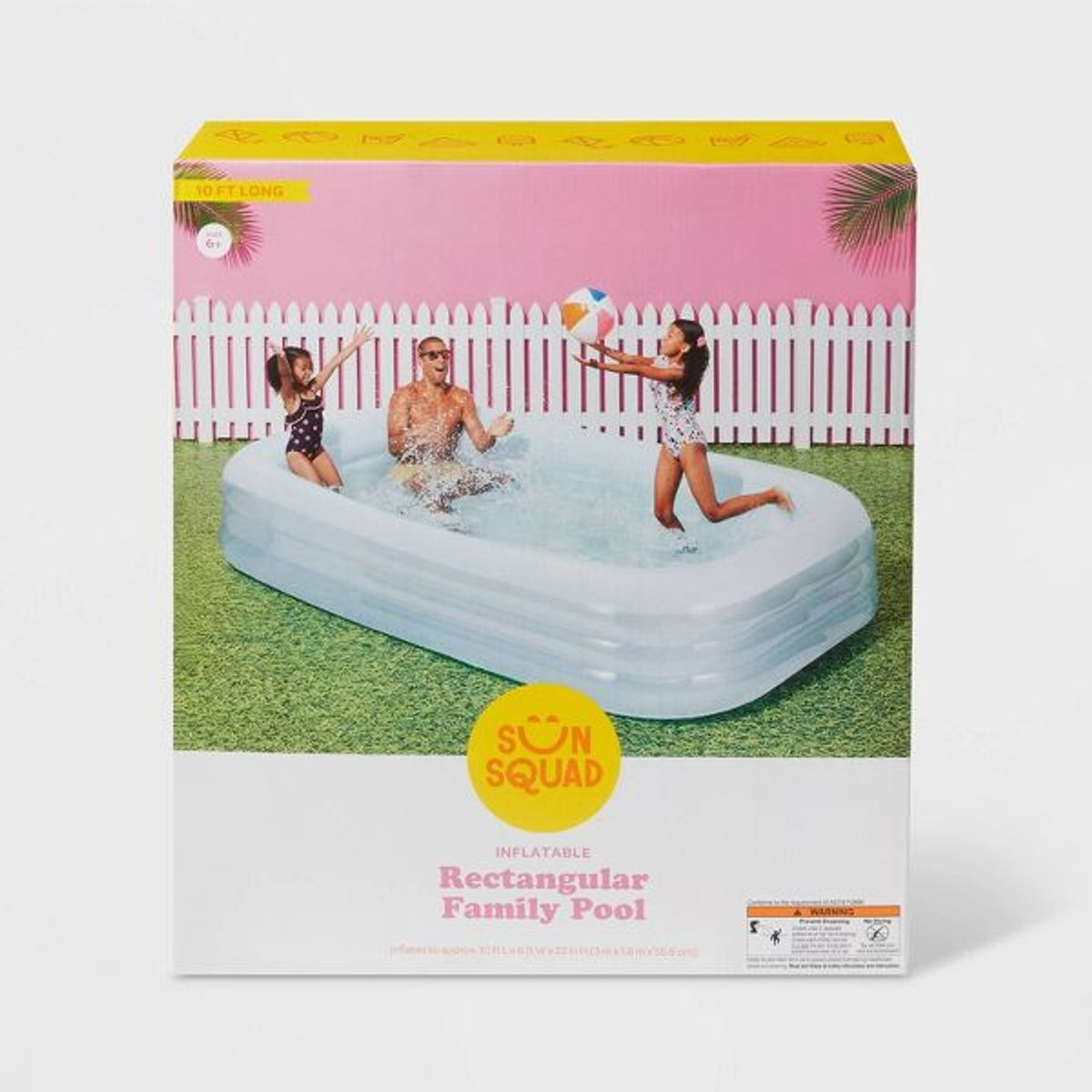 Sun Squad 6' x 22" Deluxe Rectangular Family Pool product image