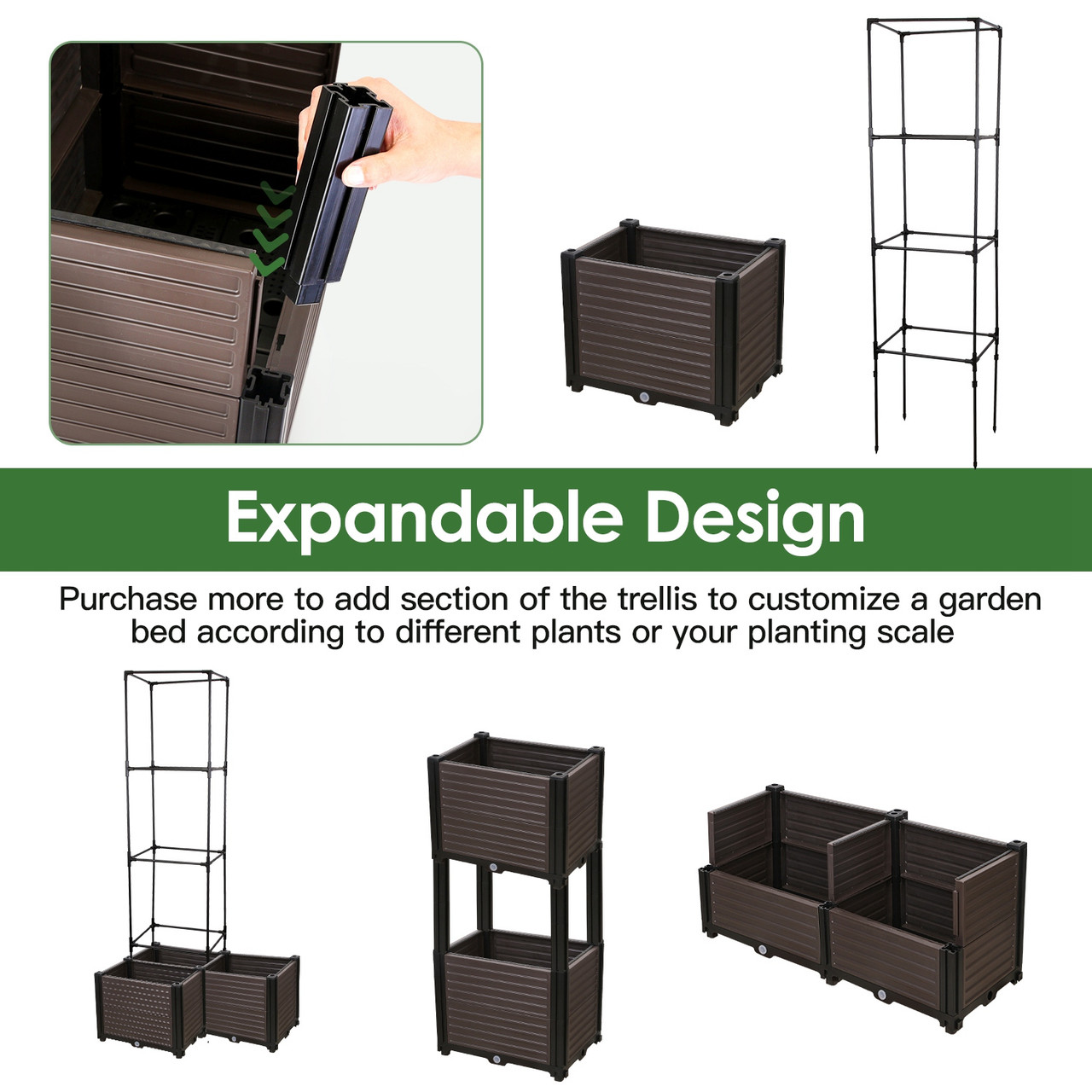 Planter Box with Trellis and Wheels product image