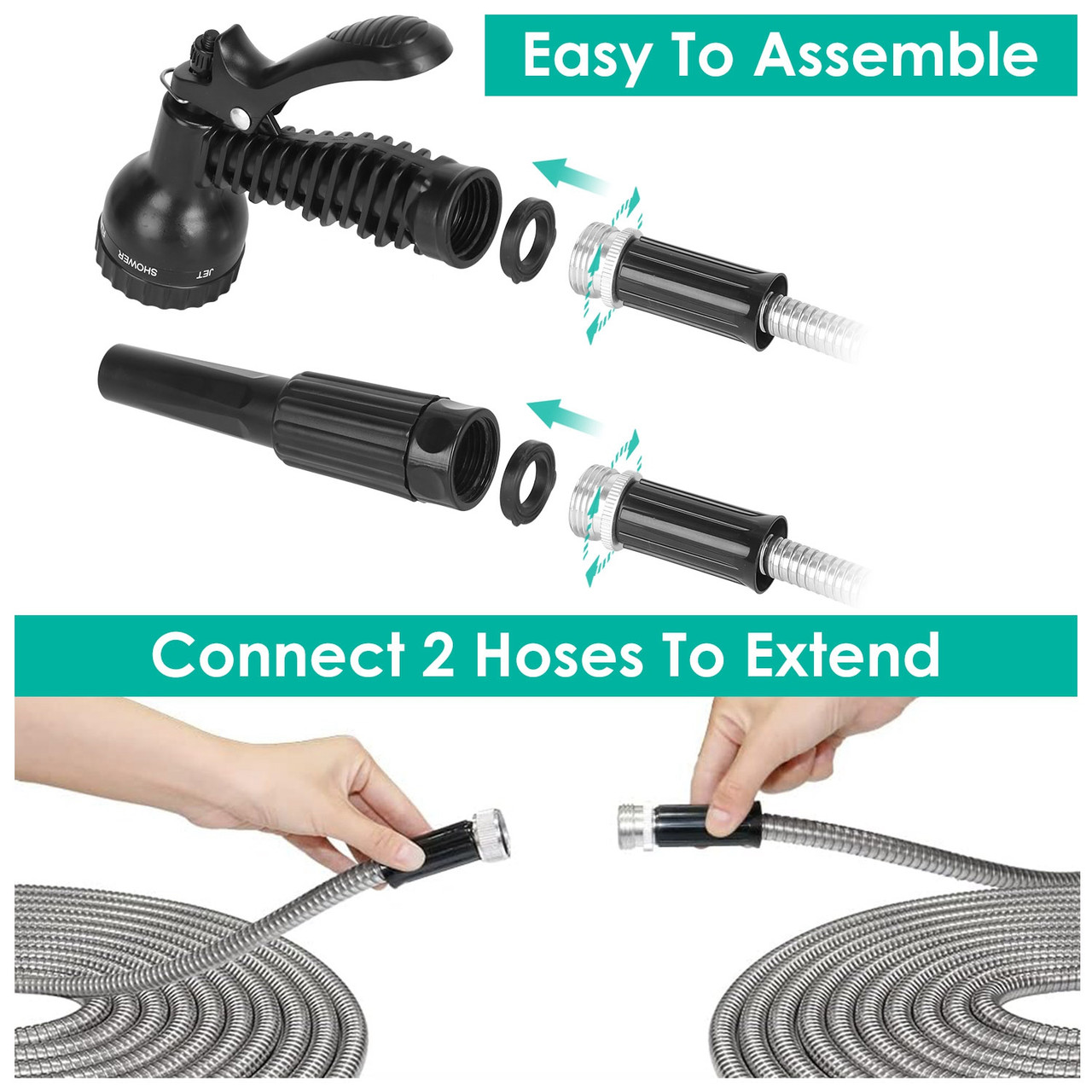 Stainless Steel Garden Hose Kit product image