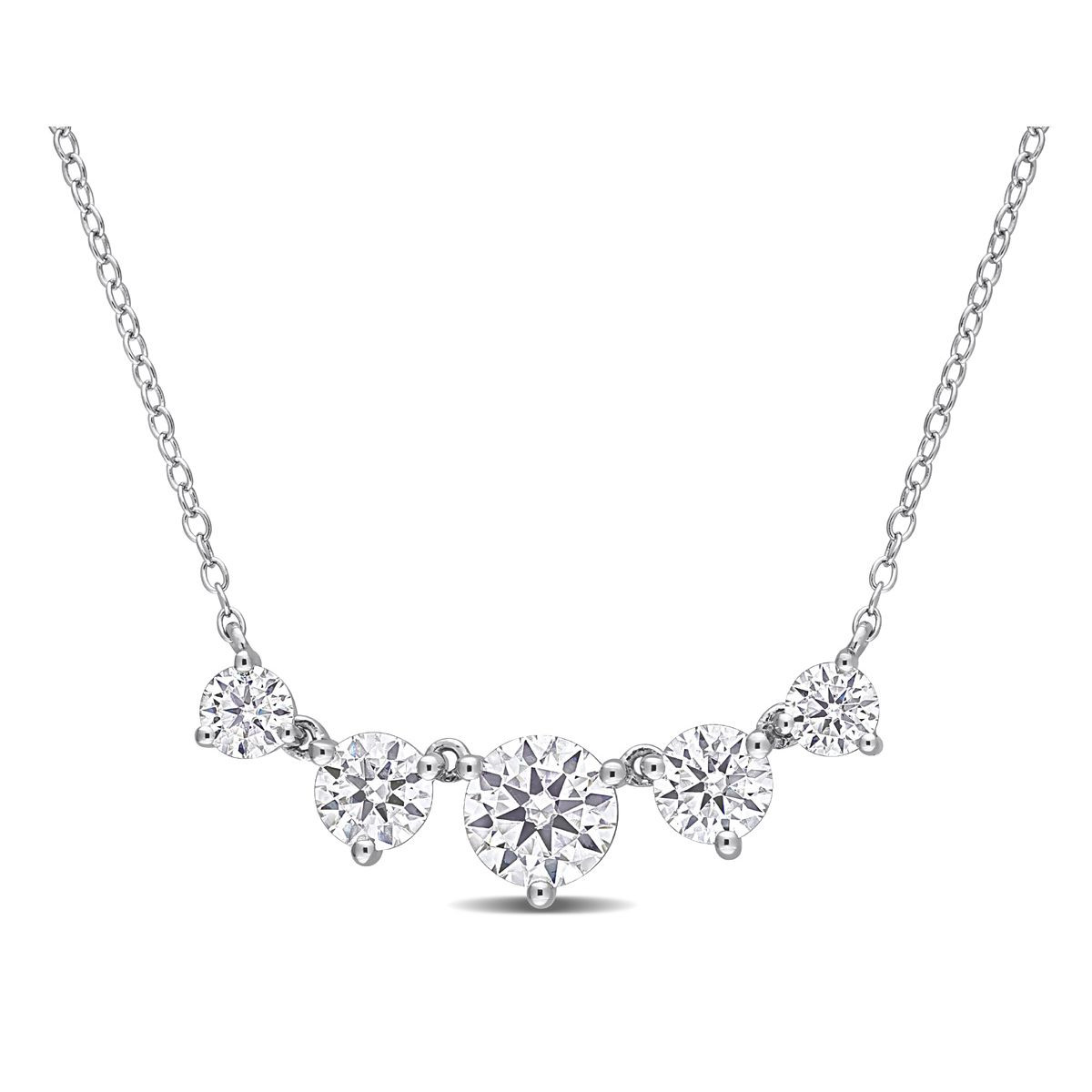 2.45 Carat (ctw) Lab-Created Moissanite Necklace in Sterling Silver product image