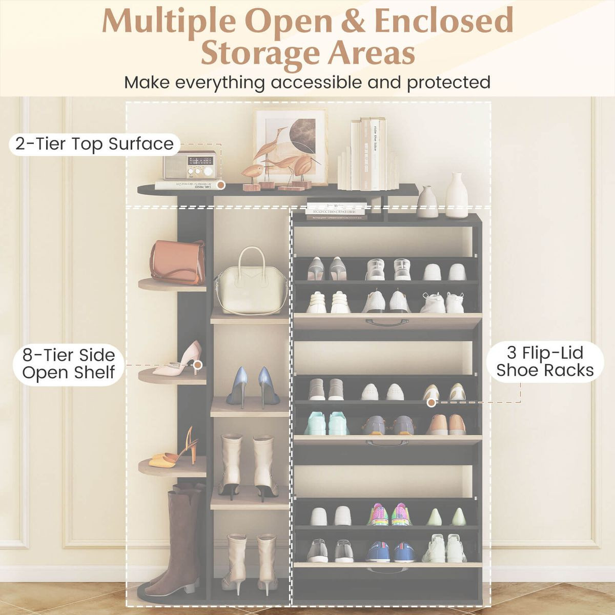Open Shelf Shoe Cabinet  product image