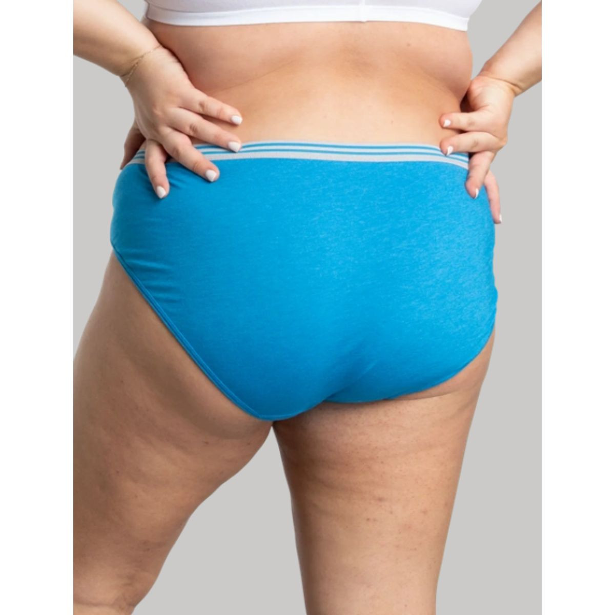 Women's Plus Fit for Me® Heather Hi-Cut Panty (6-Pack) product image