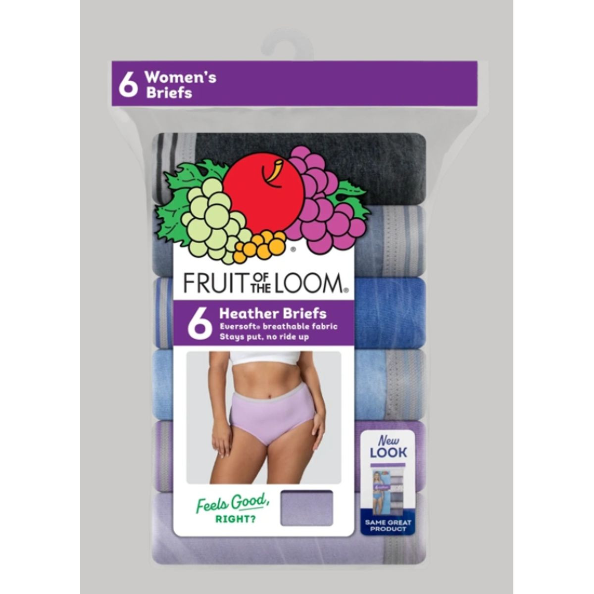 Fruit of the Loom Women's Heather Brief Panty (6 Pack) product image