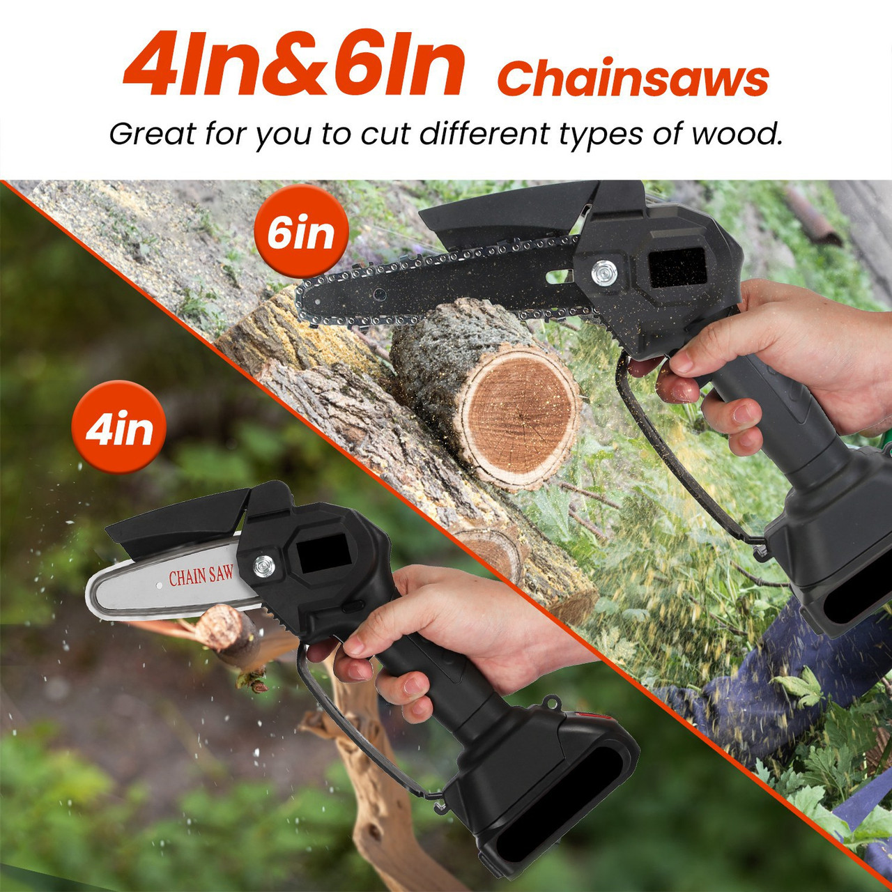 3-in-1 Cordless Electric Pole Saw, Mini Chainsaw, and Grass Trimmer product image