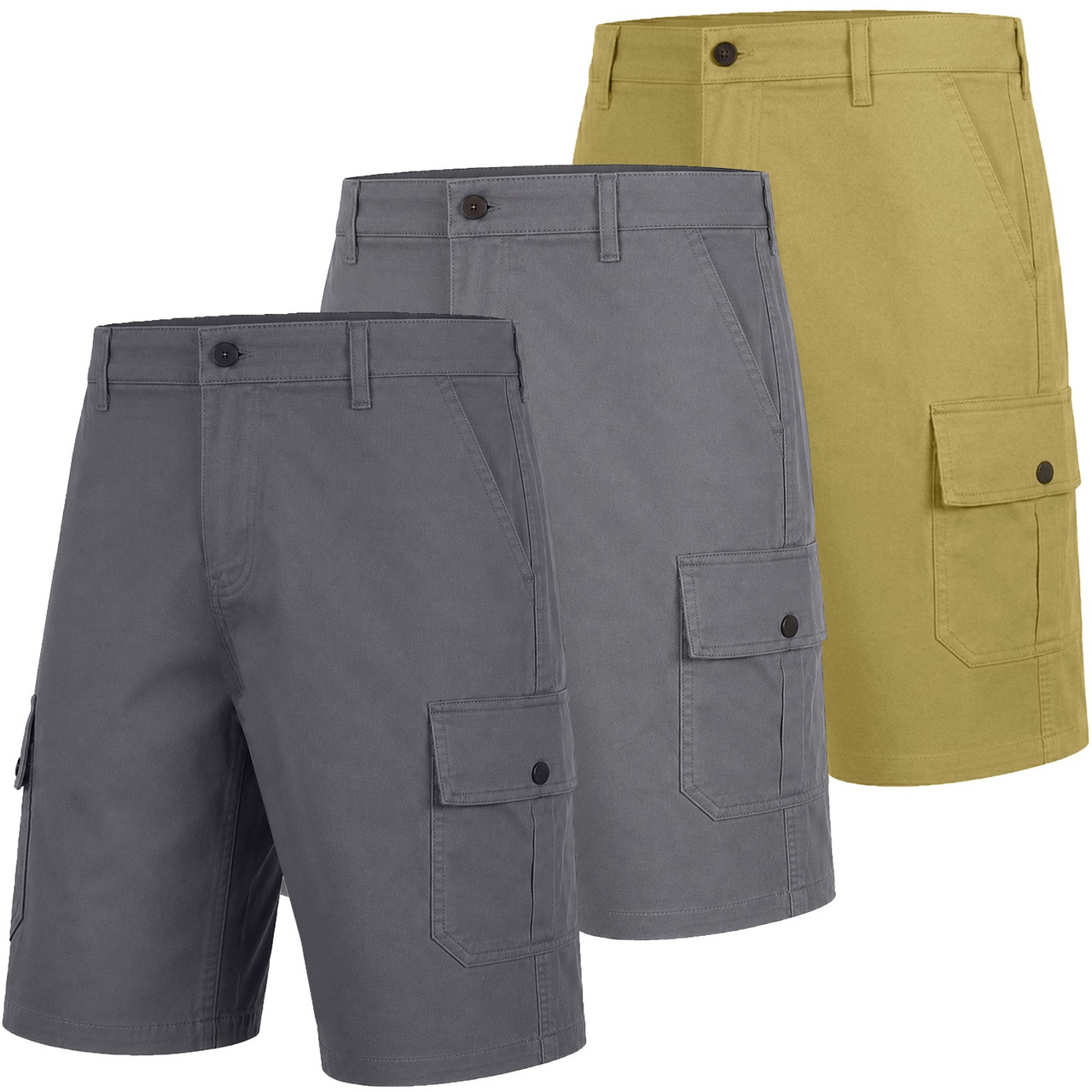 Men's Cotton Flex Stretch Cargo Shorts (3-Pack) product image