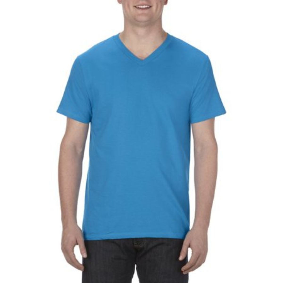 Alstyle Adult Ringspun Cotton V-Neck T-Shirt (Size Small) product image