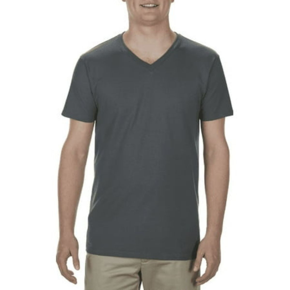 Alstyle Adult Ringspun Cotton V-Neck T-Shirt (Size Small) product image