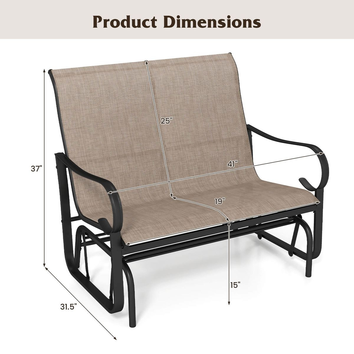 2-Person Patio Gilder Bench product image