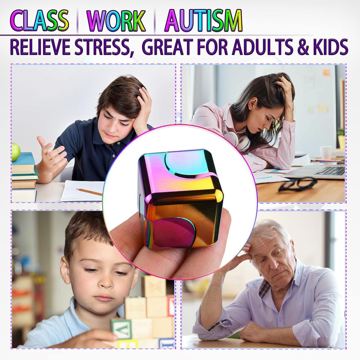 Premium Metal Cube Fidget Spinner product image