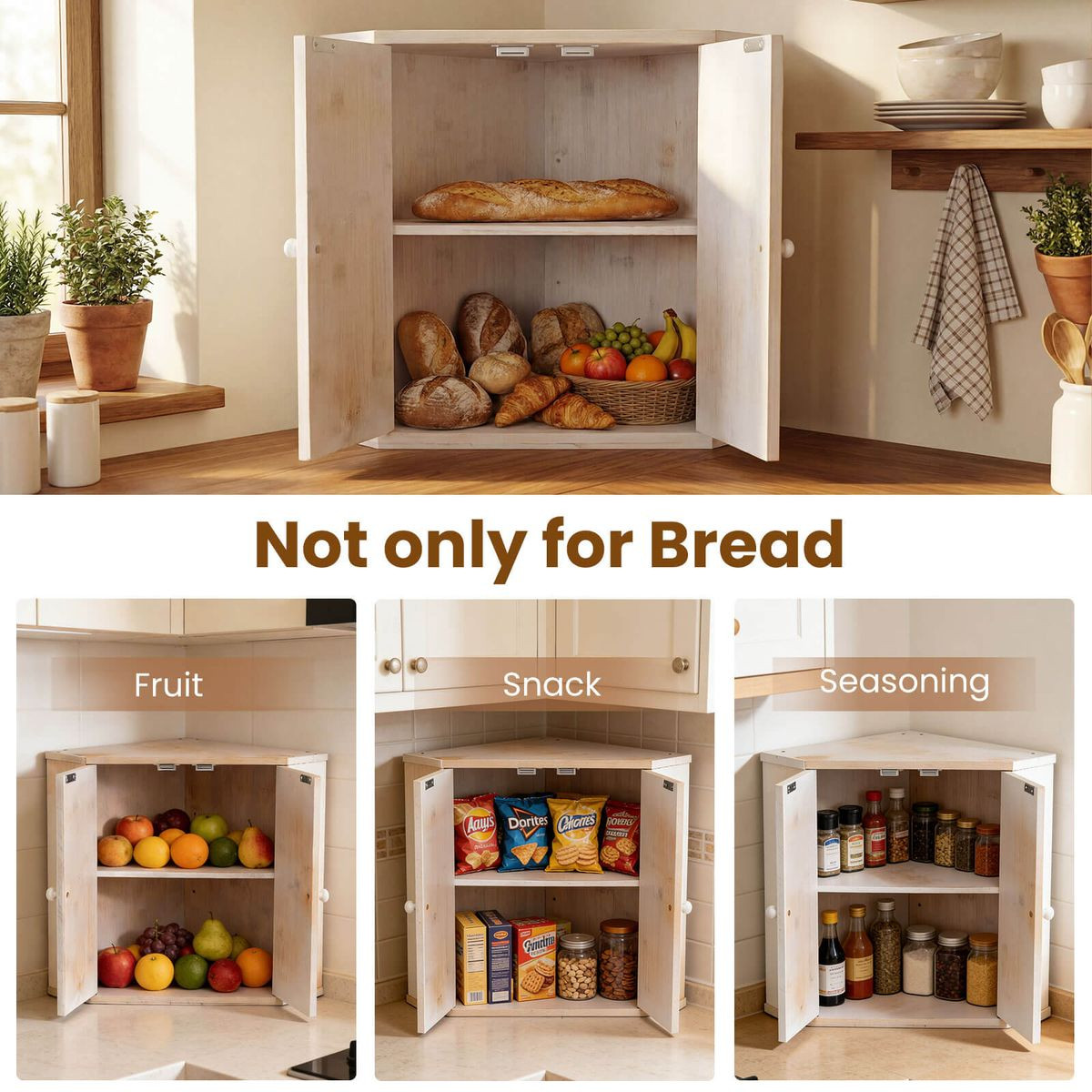 Bamboo Corner Bread Box product image