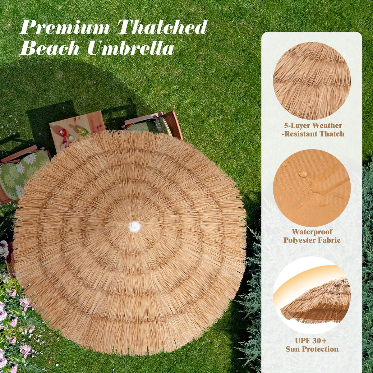 Tropical Thatched Tiki Patio Umbrella product image