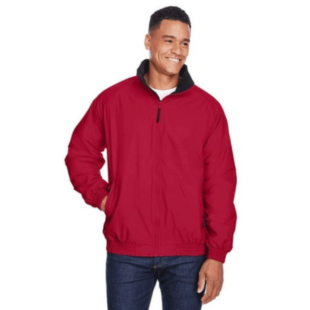 Harriton Adult Fleece-Lined Nylon Jacket (4XL) product image