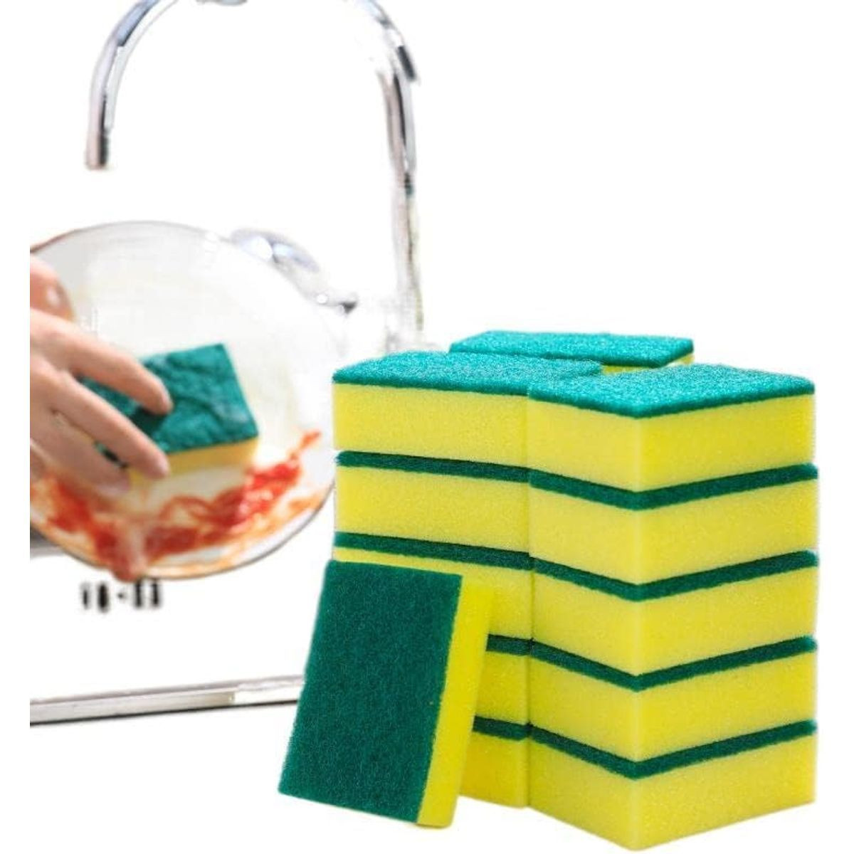 Double-Sided Scrub Sponge (10-Pack) product image