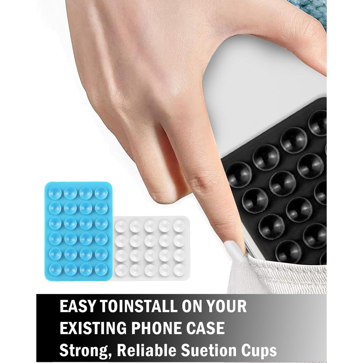 Silicone Suction Cup Phone Grip (5-Pack) product image