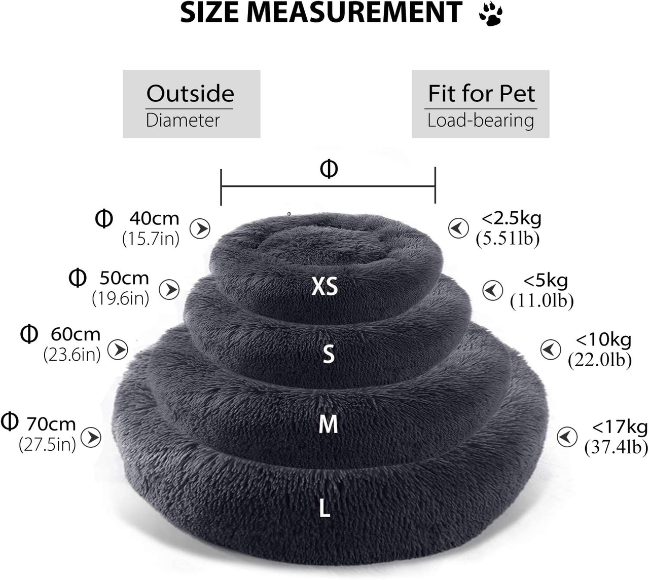 Fluffy Round Pet Bed product image