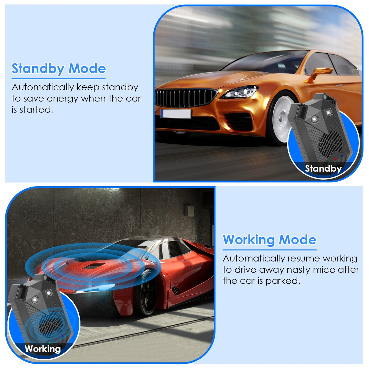 Under Hood Car Ultrasonic Rodent Repeller (2-Pack) product image