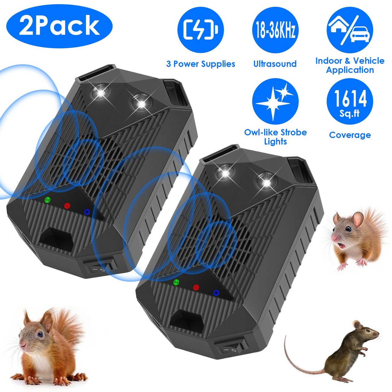 Under Hood Car Ultrasonic Rodent Repeller (2-Pack) product image