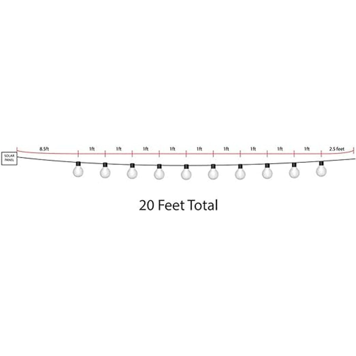 Solar Patio Bulb String Lights product image