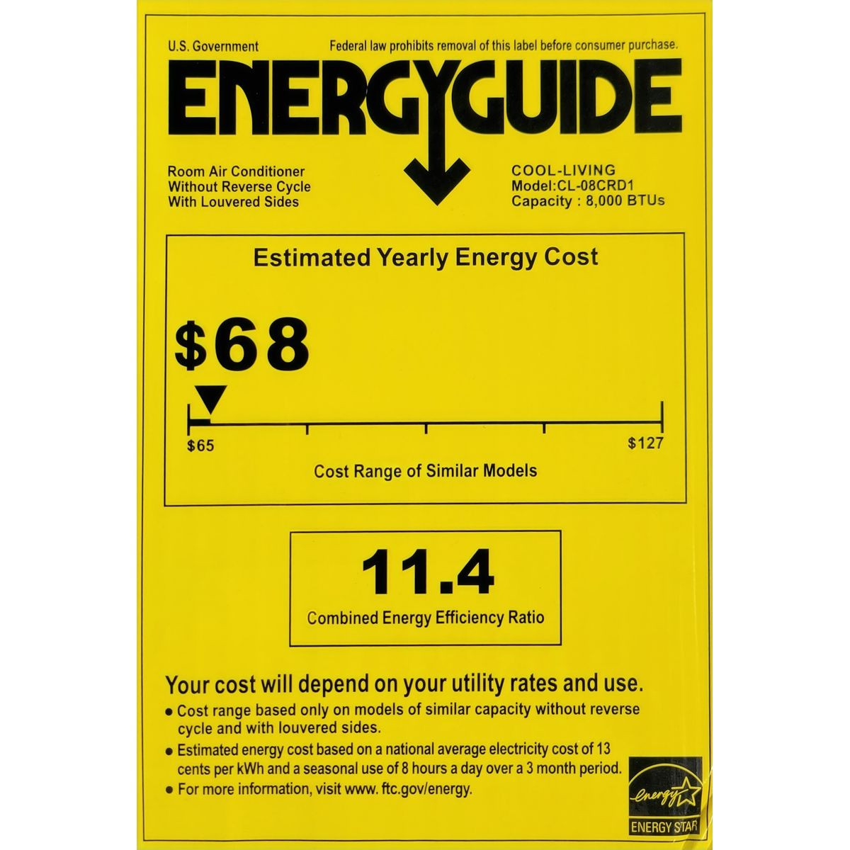 Cool-Living 8,000 BTU 115-Volt Window Air Conditioner  product image