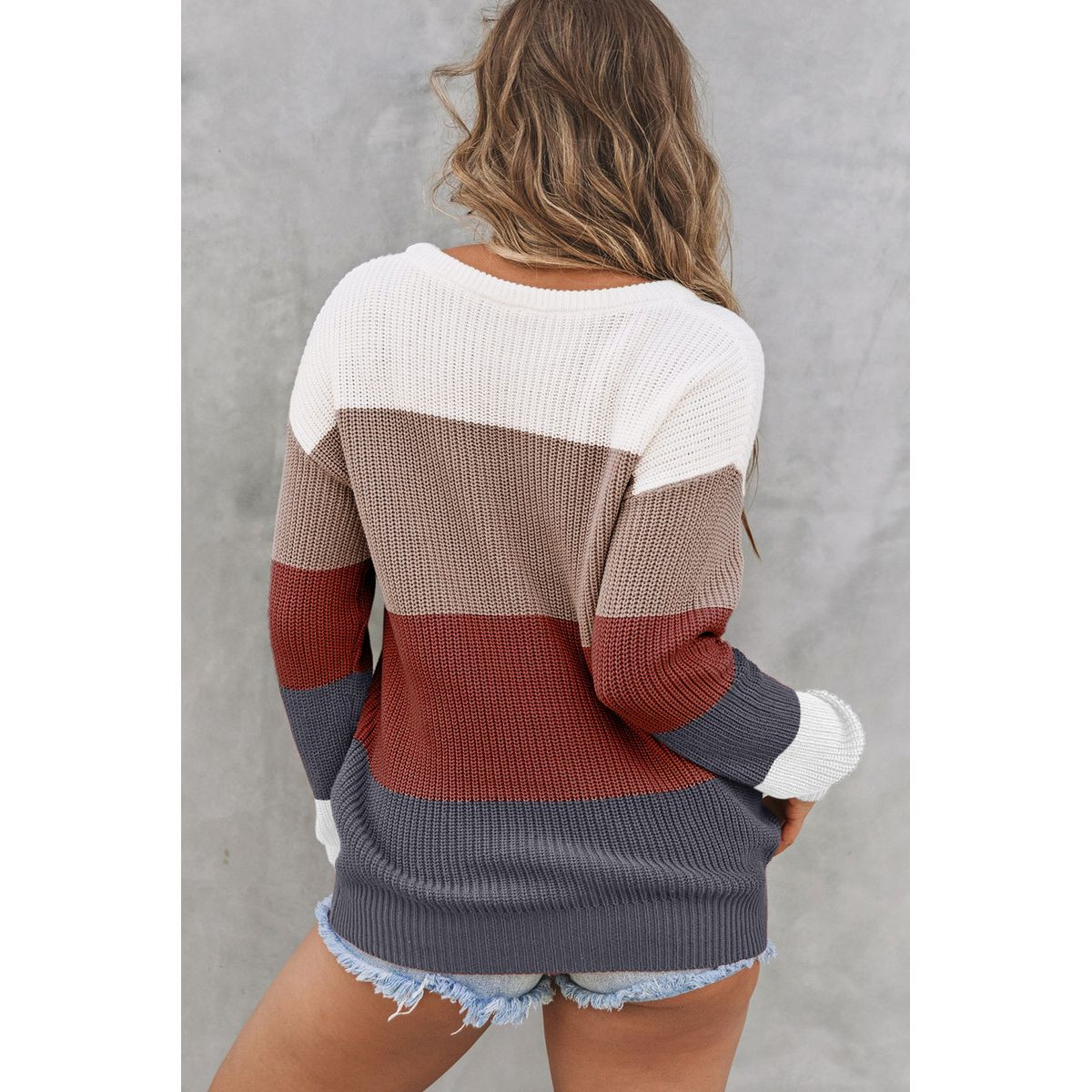 Lainey Knitted O-Neck Pullover Sweater product image