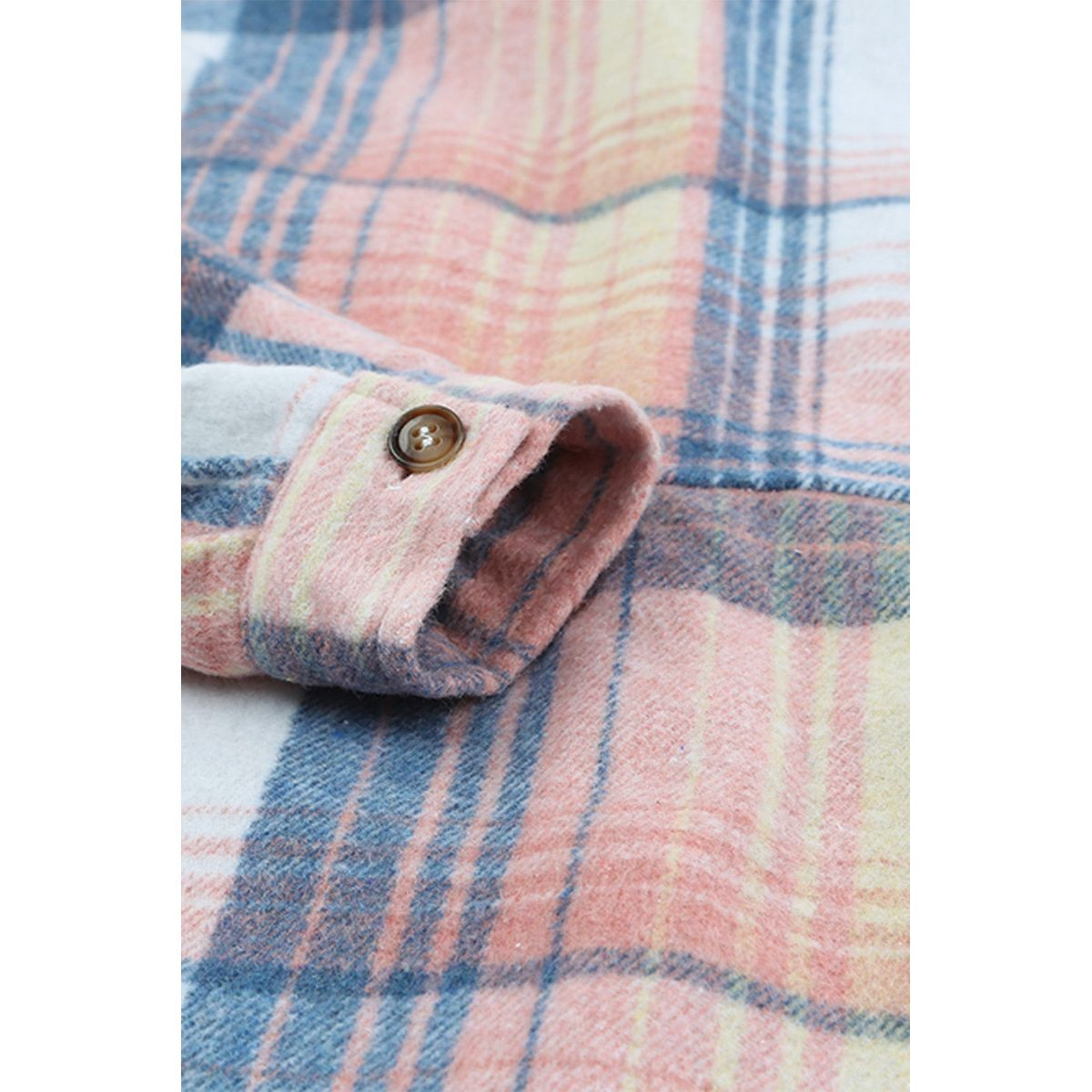 Addison Plaid Flap Pockets Shacket product image