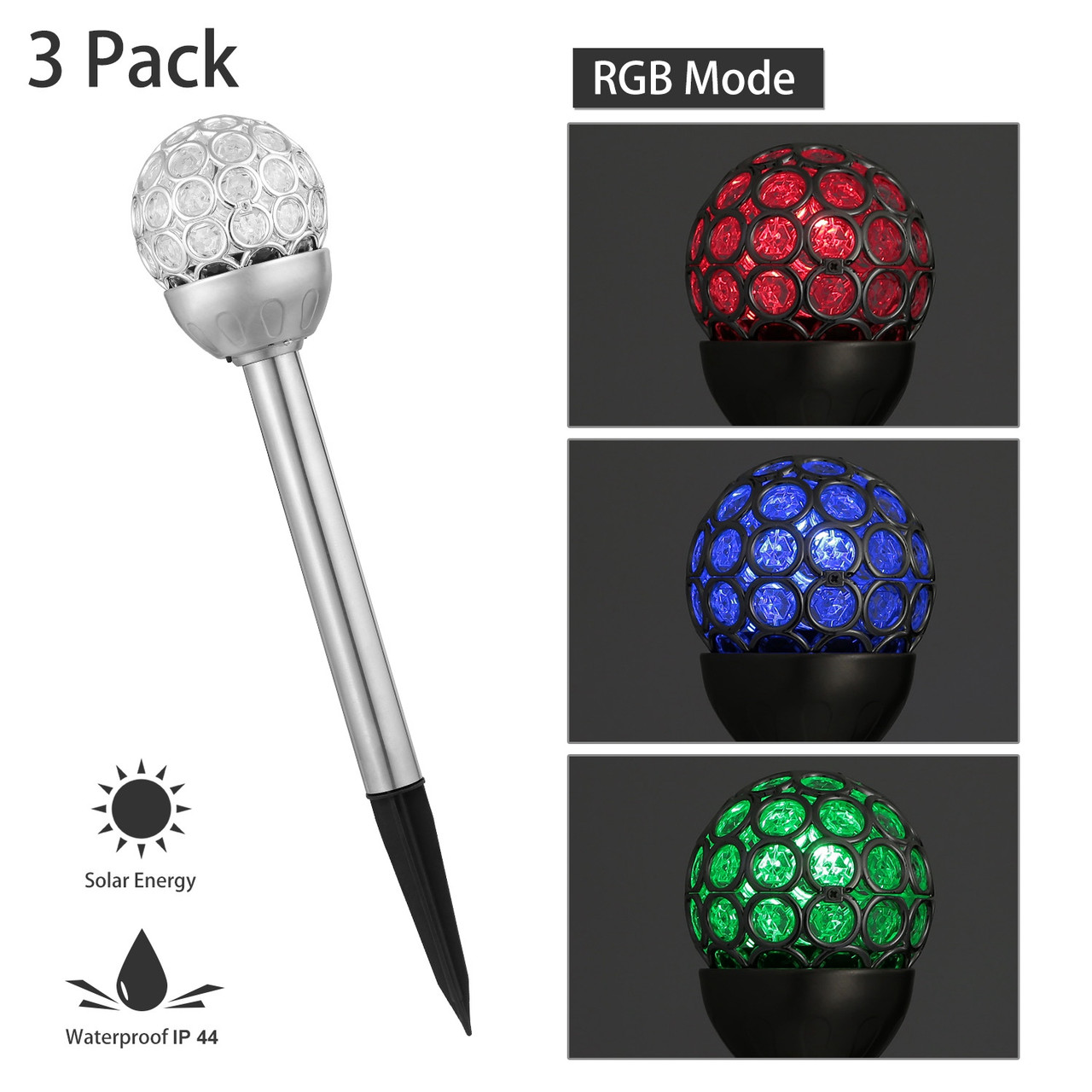 Solar Garden RGB Ball Light (3-Pack) product image