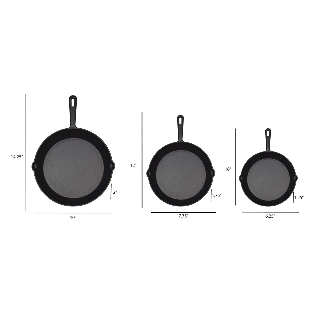 Jim Beam Cast Iron Skillet (3 Piece Set) product image