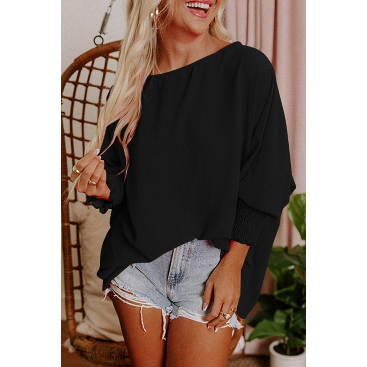 Alessia Smocked Wrist Shift Top product image