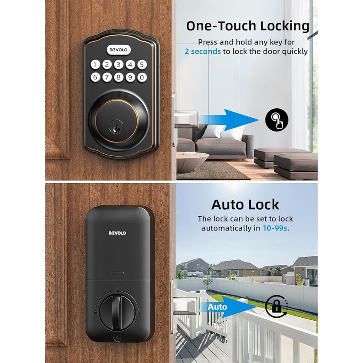 Revolo Electronic Keypad Deadbolt Keyless Entry Door Lock product image