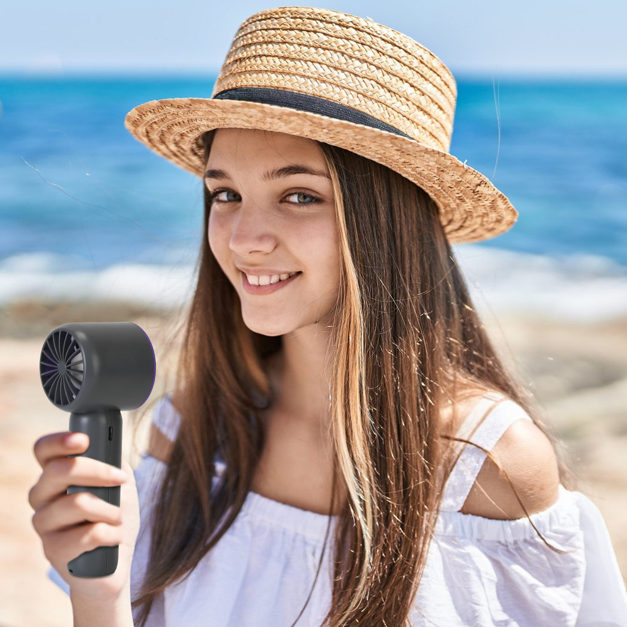 Handheld Fan with Ice Cooler product image