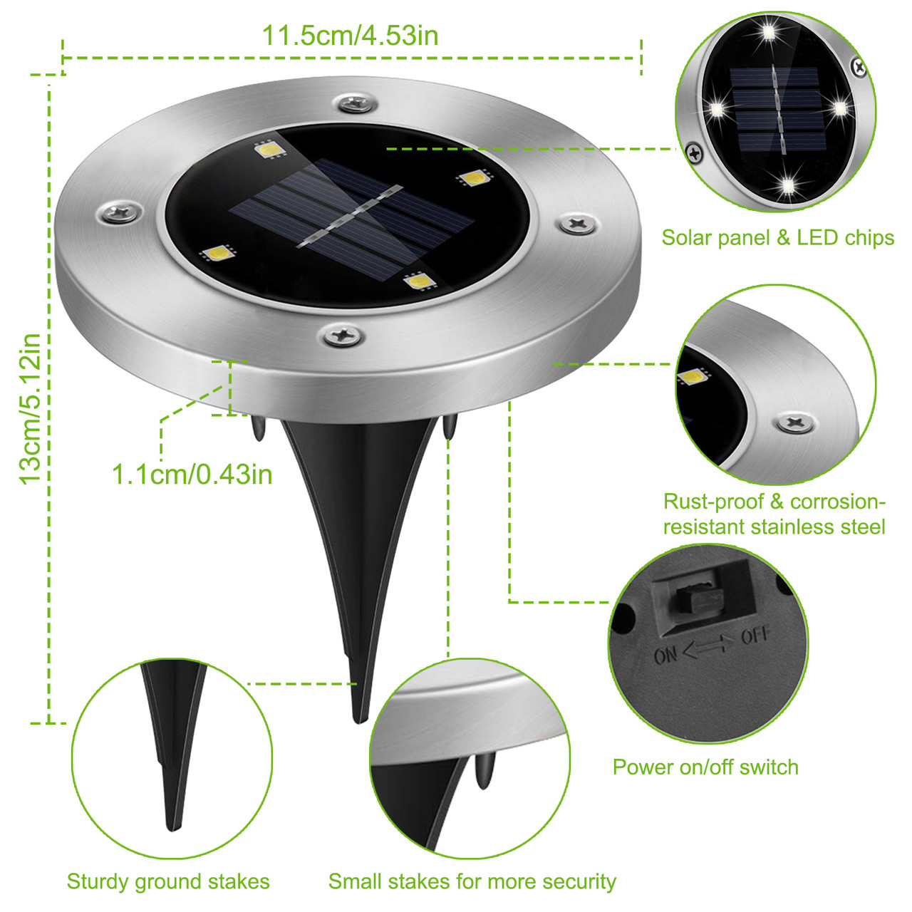 Solar Ground Light (4-Pack) product image