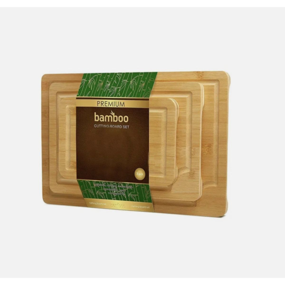 3-Piece Bamboo Cutting Board Set product image
