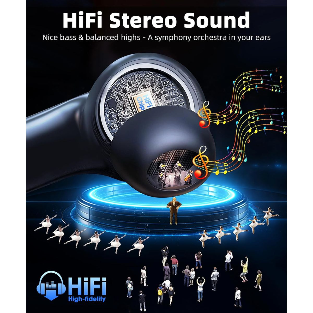 Bluetooth Noise Canceling Wireless Earbuds product image