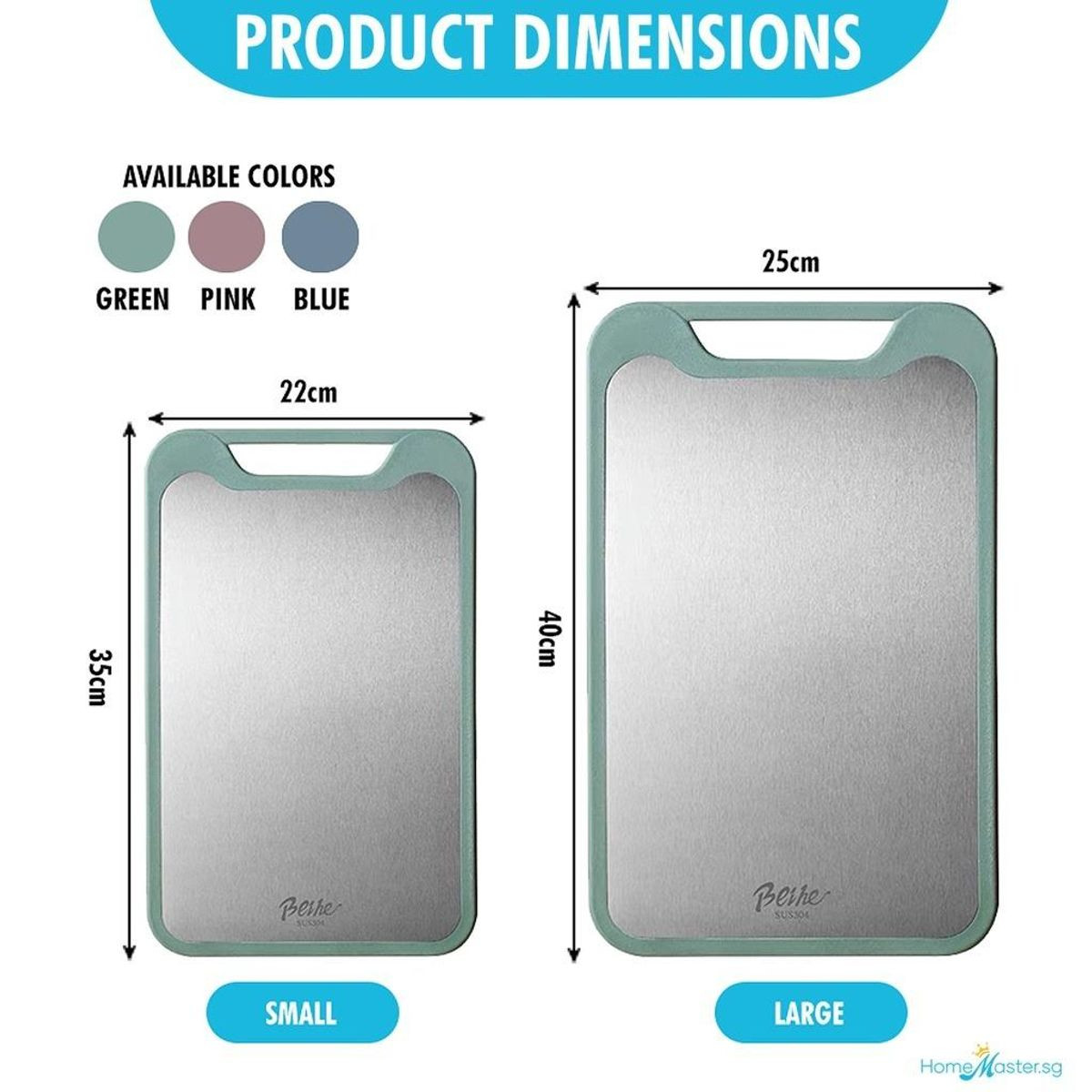 Double-Sided 304 Stainless Steel Cutting Board product image