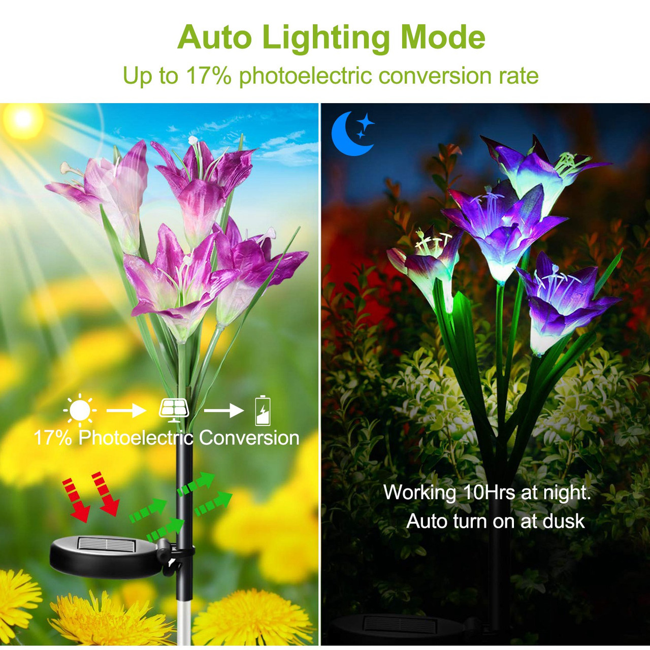 Solar Garden Flower Lights (2-Pack) product image