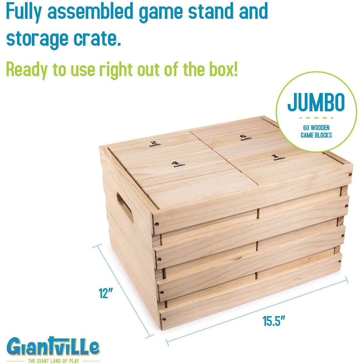 Giantville 60-Piece Giant Tumbling Timber Toy product image