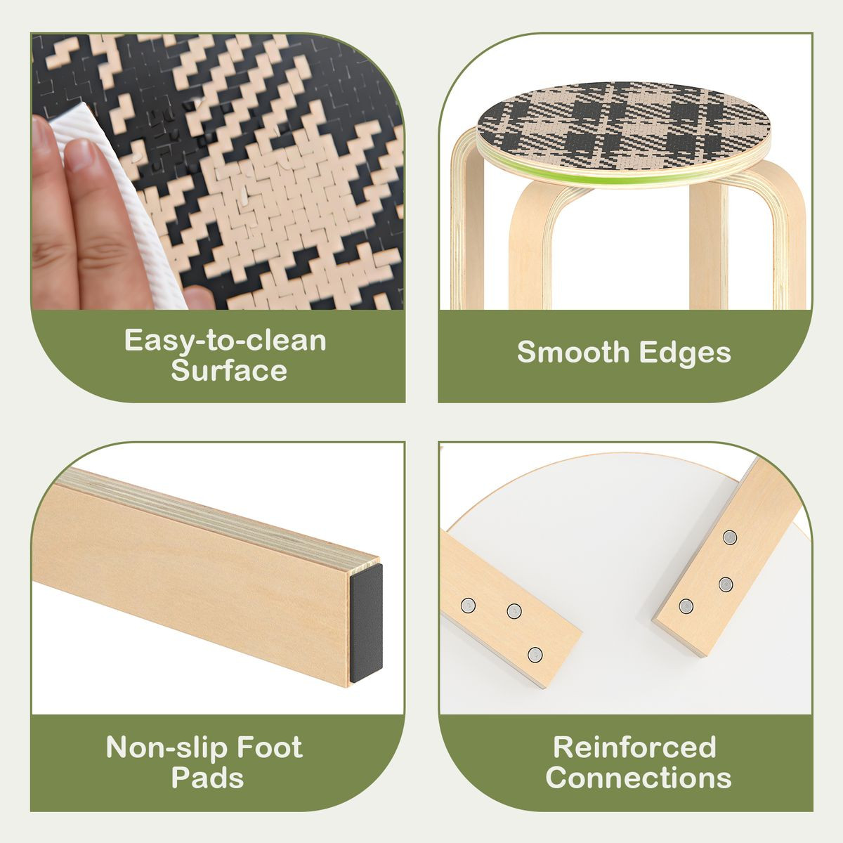 Round Stacking Stool (4-Pack) product image