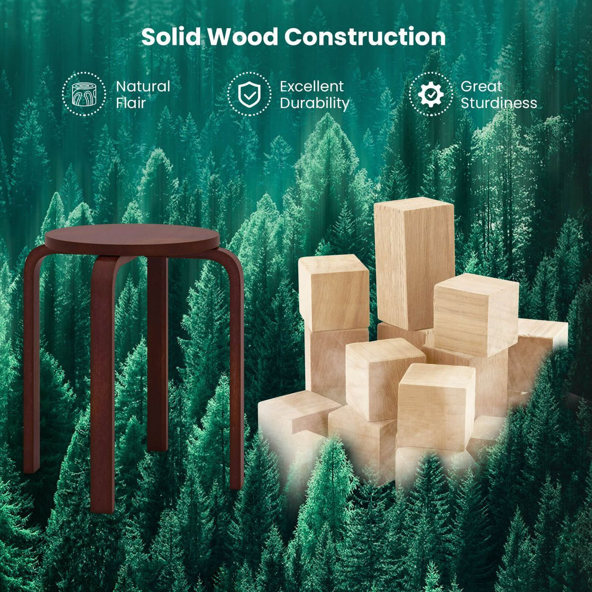 Round Stacking Stool (4-Pack) product image