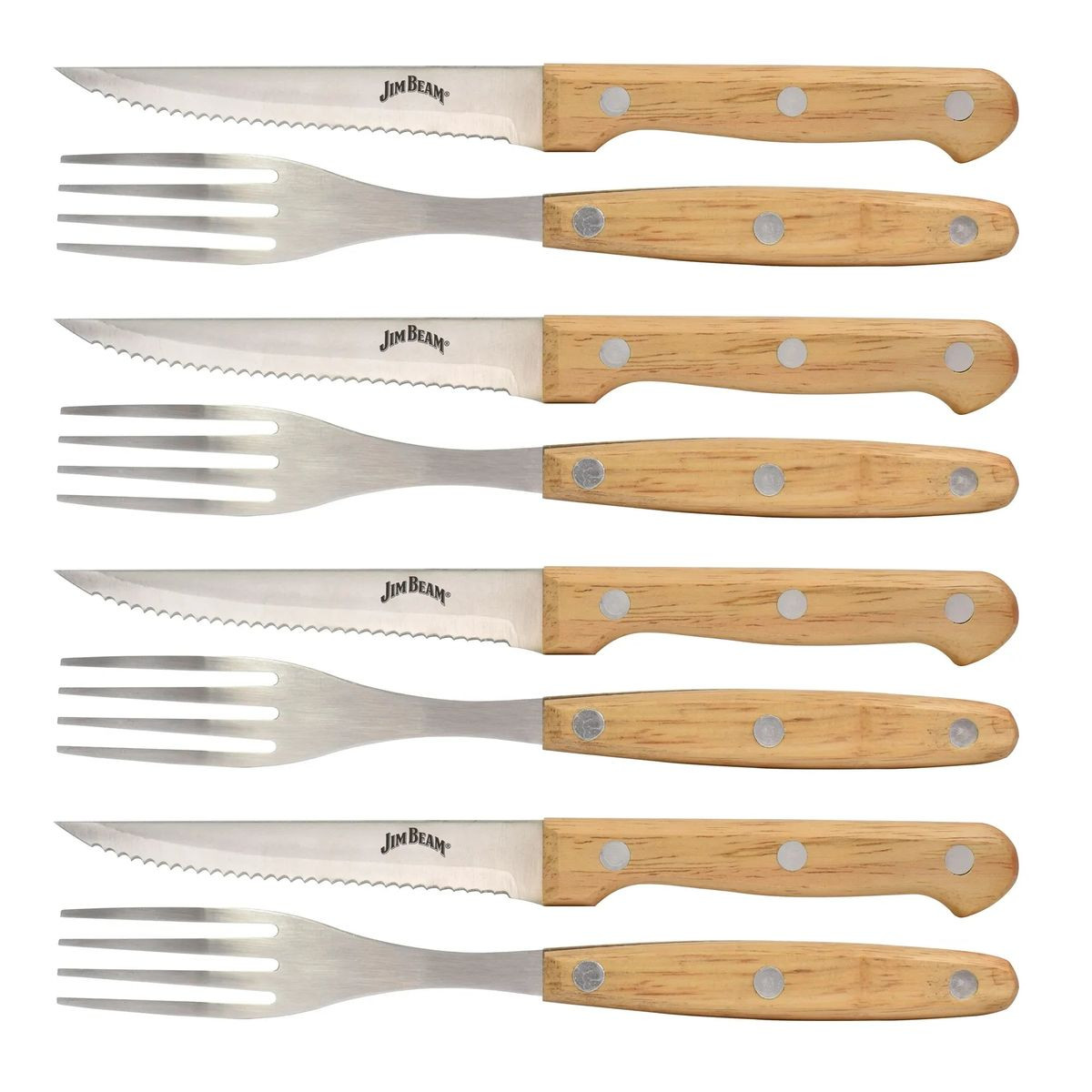 Jim Beam Steak Knife and Fork Set (8 Pieces) product image