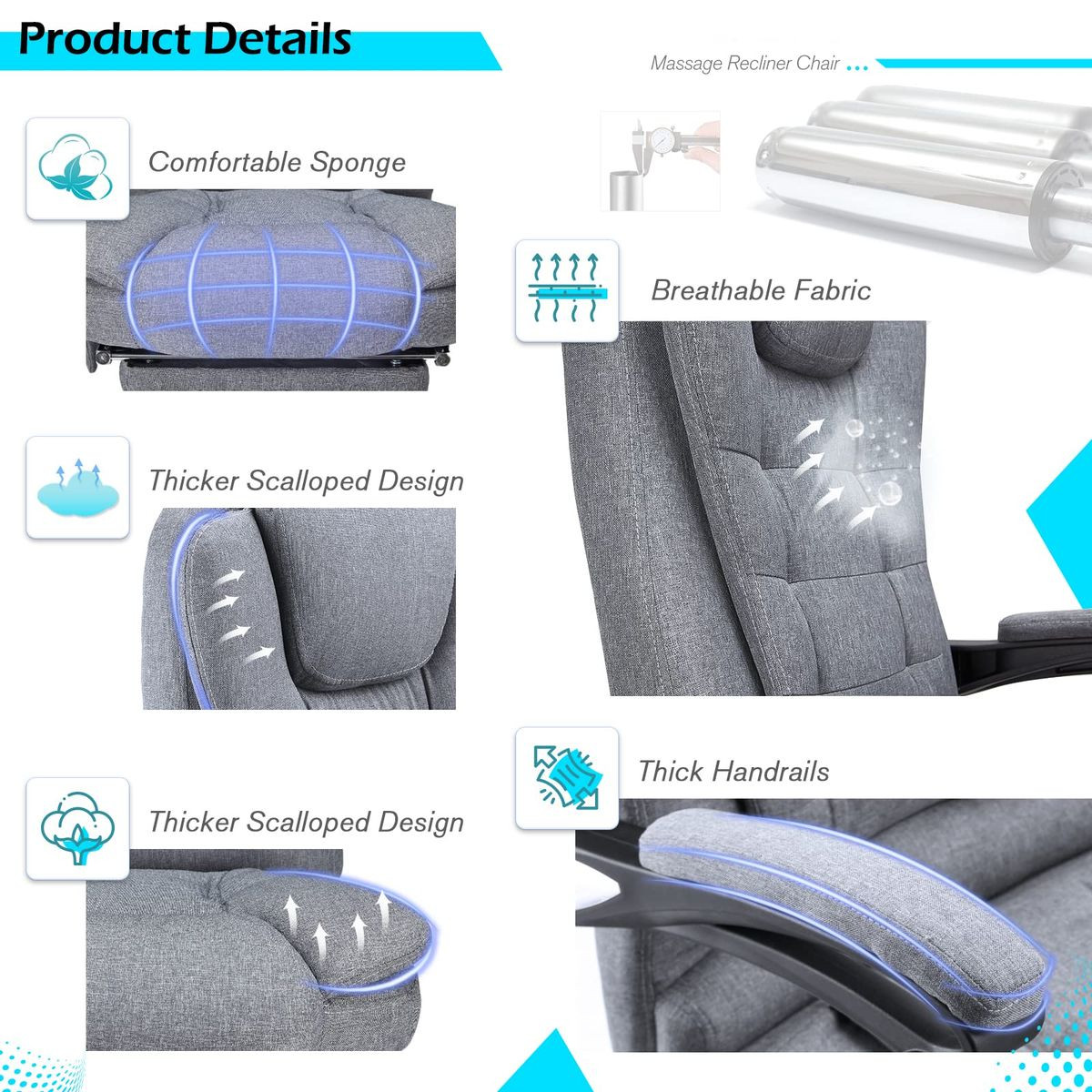 Ergonomic Reclining Office Chair with Optional Footrest product image