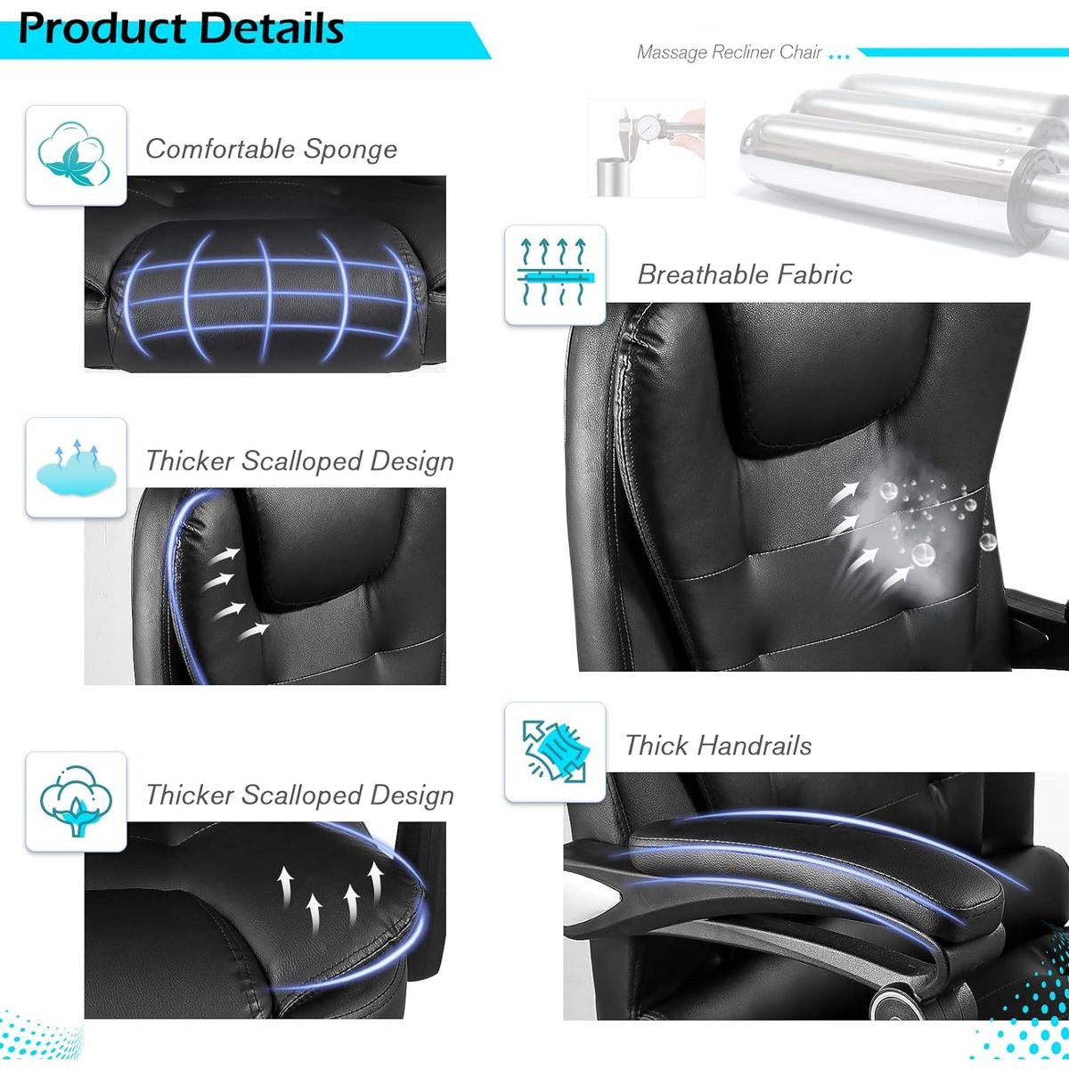 Ergonomic Reclining Office Chair with Optional Footrest product image