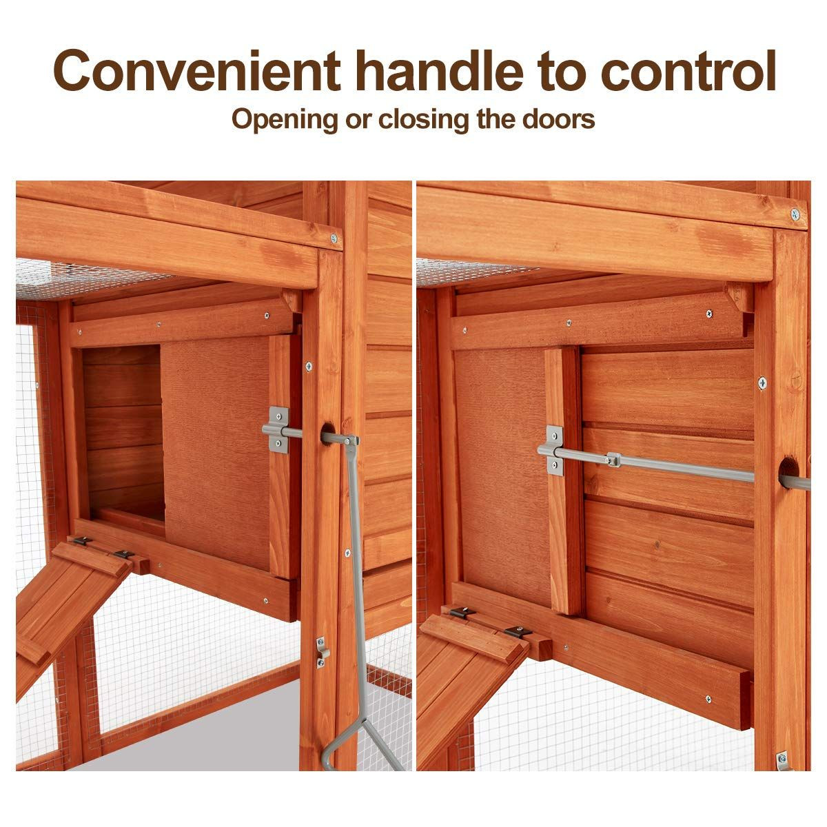 144” Large Wooden Chicken Coop with Ramps and Nesting Boxes product image
