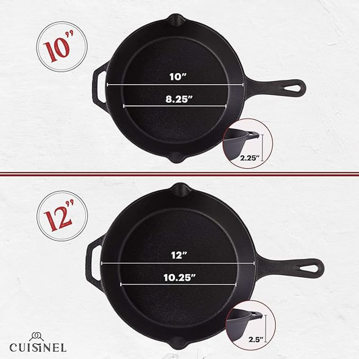 Cuisinel 4-Piece Cast Iron Skillets Set  product image
