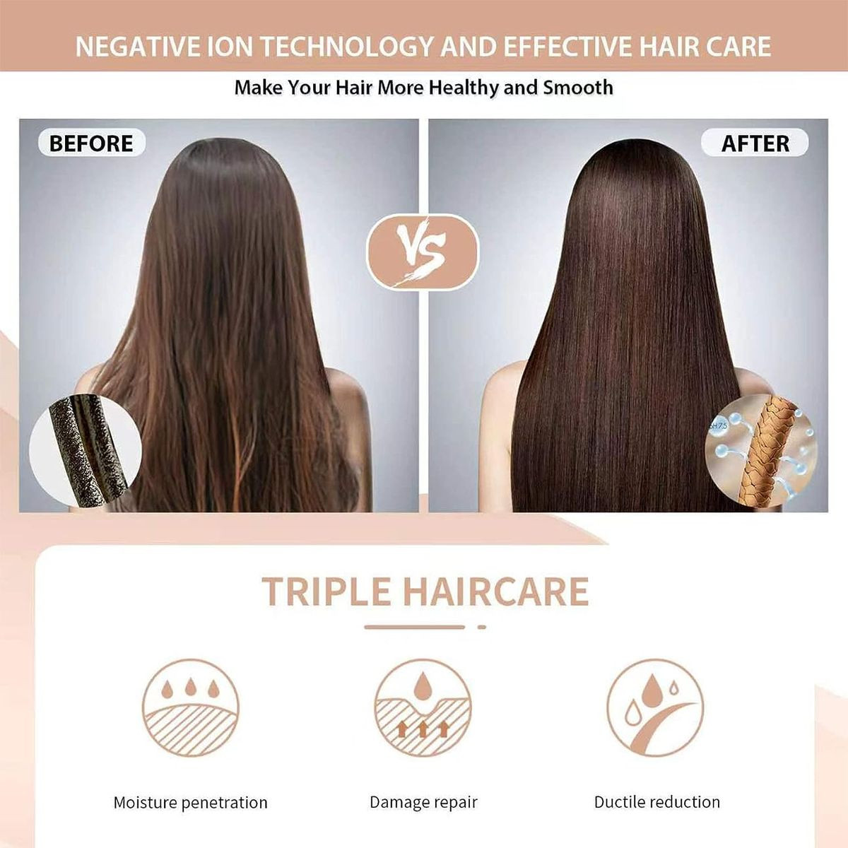 Nicebay by Whall Hair Straightener Brush with 6 Temps product image