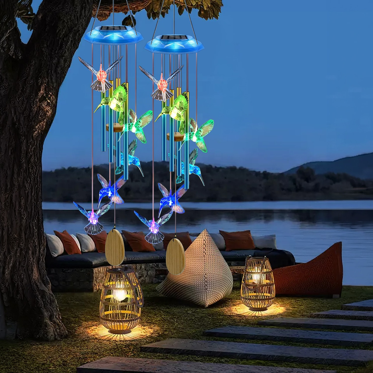 Solar Color-Changing Wind Chime product image