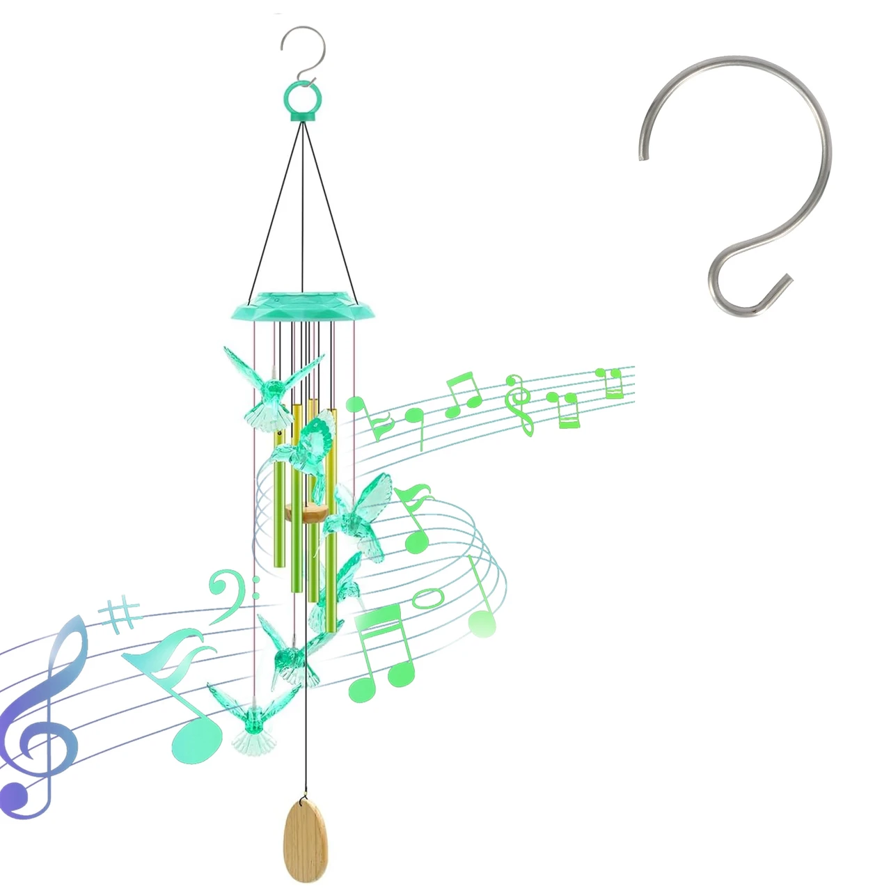 Solar Color-Changing Wind Chime product image