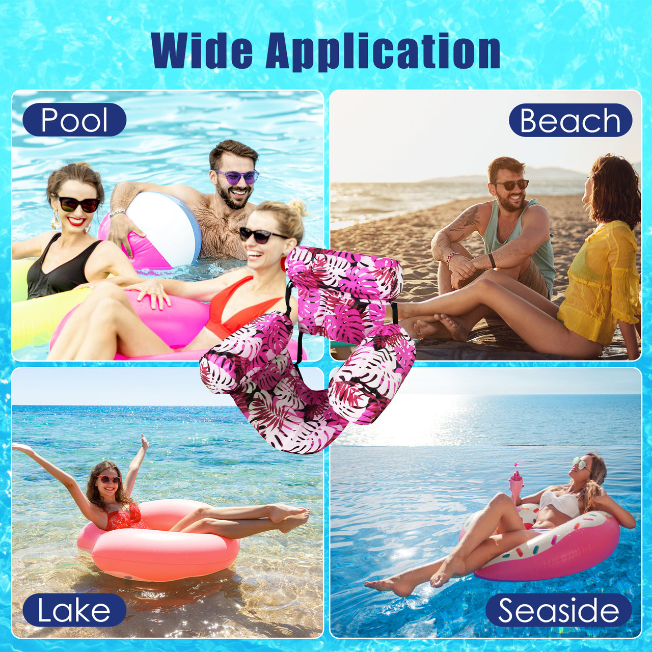 Inflatable Pool Hammock Lounge Chair (2‑Pack) product image