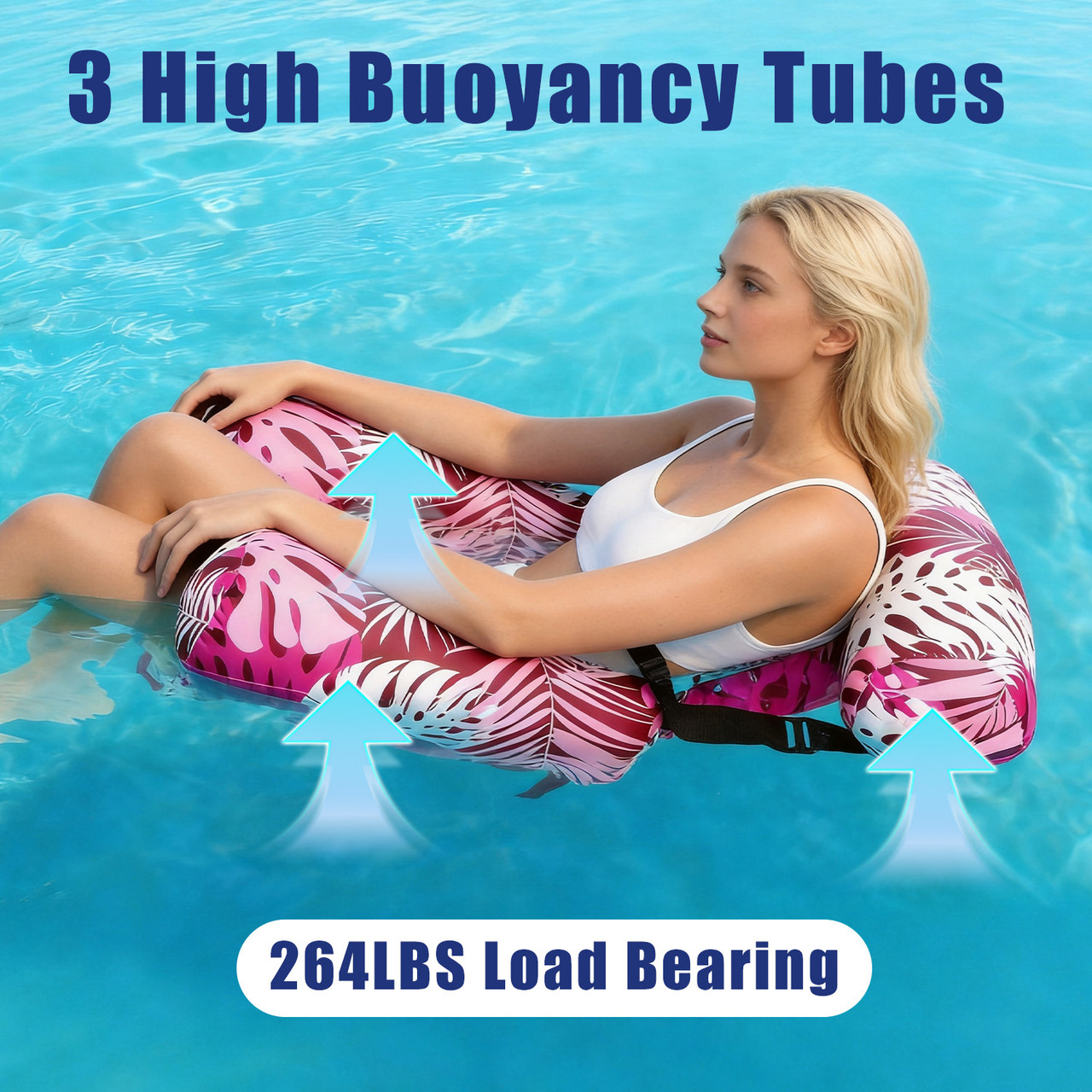Inflatable Pool Hammock Lounge Chair (2‑Pack) product image