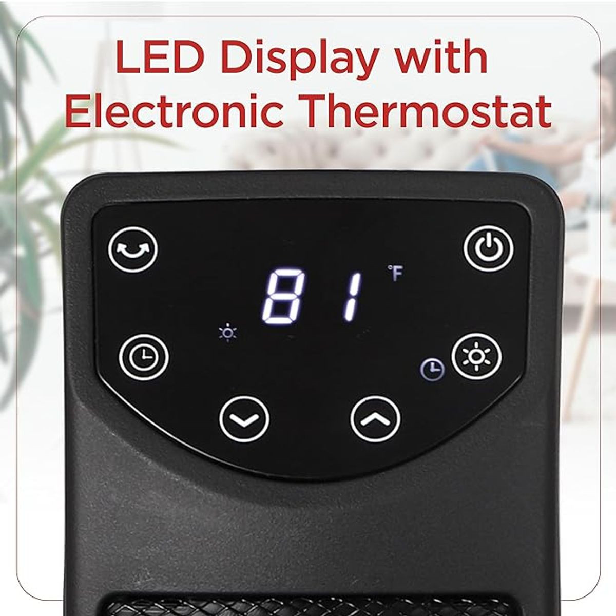 Black+ Decker 1500W Oscillating Space Heater with Remote Control product image