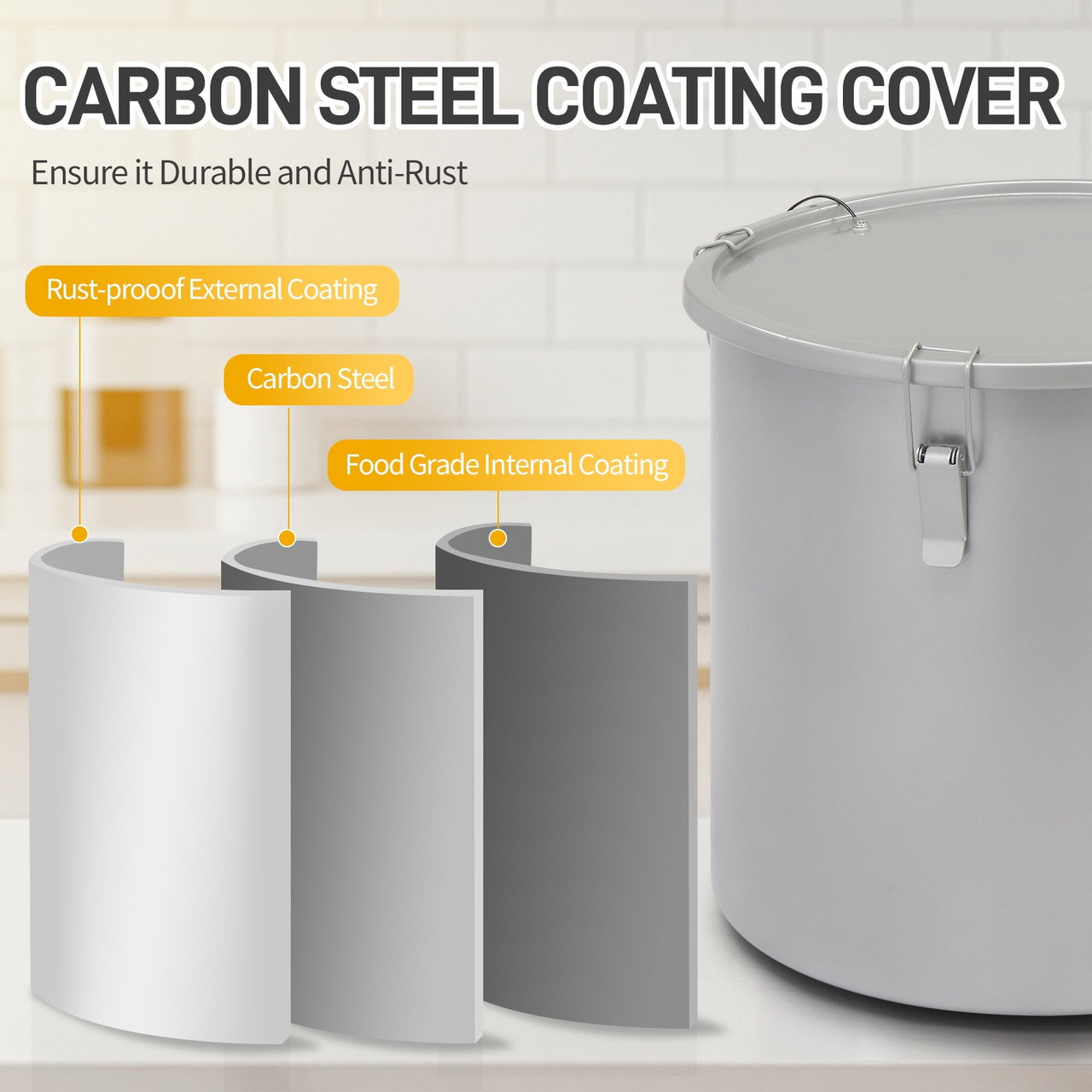 10 Gallon Fryer Oil Bucket with Lid product image